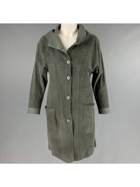 BOTTEGA GIOTTI Size XS Grey Leather Suede Reversible Coat